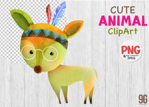 Cute Watercolor Deer Illustrations for Branding and Creative Design Projects