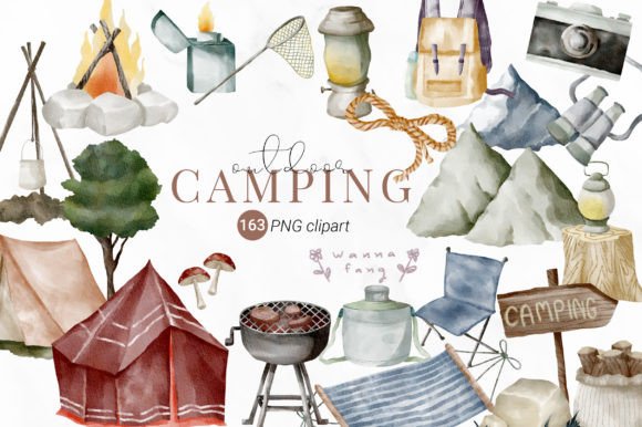 h1Watercolor Camping Clipart, PNG – A Visual Designer’s Take on Brand-Ready Illustrations/h1