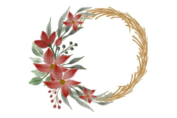 Red Flower Watercolor Frame Embroidery Design Review