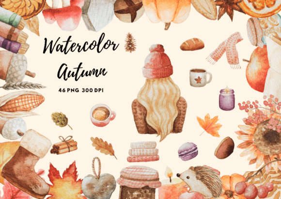 Watercolor Autumn Clipart Set: A Brand Designer’s Review for Local Business Branding
