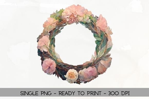 Watercolor Blush Pink Floral Wreath Illustration for Soft, Elegant Blog Design