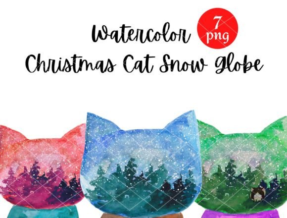 Watercolor Catmas Snow Globe B Review