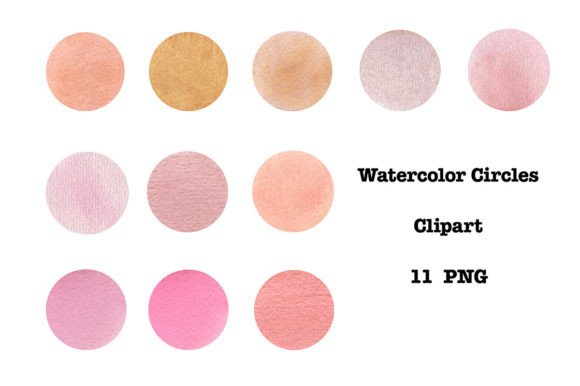 Watercolor Pastel Circle Clipart & Illustrations