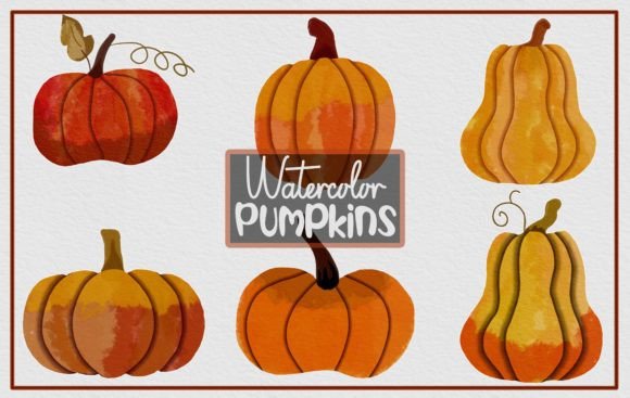 Watercolor Pumpkins Sublimation PNG: A Handmade Crafter’s Autumn Illustrations Essential